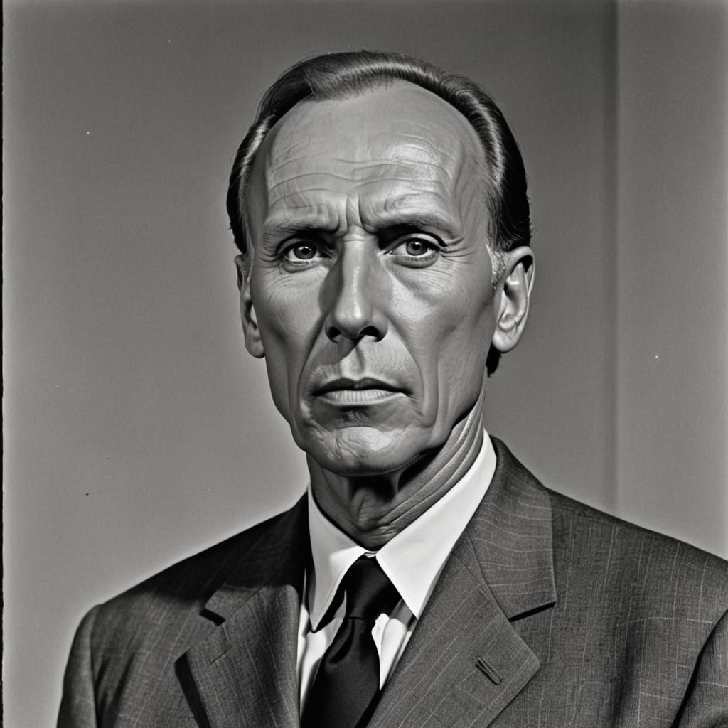 Peter Weller Portrait in Hitchcock Style