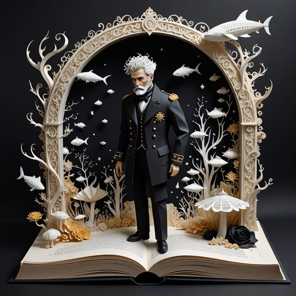 Captain Nemo's Submarine: 3D Paper Sculpture