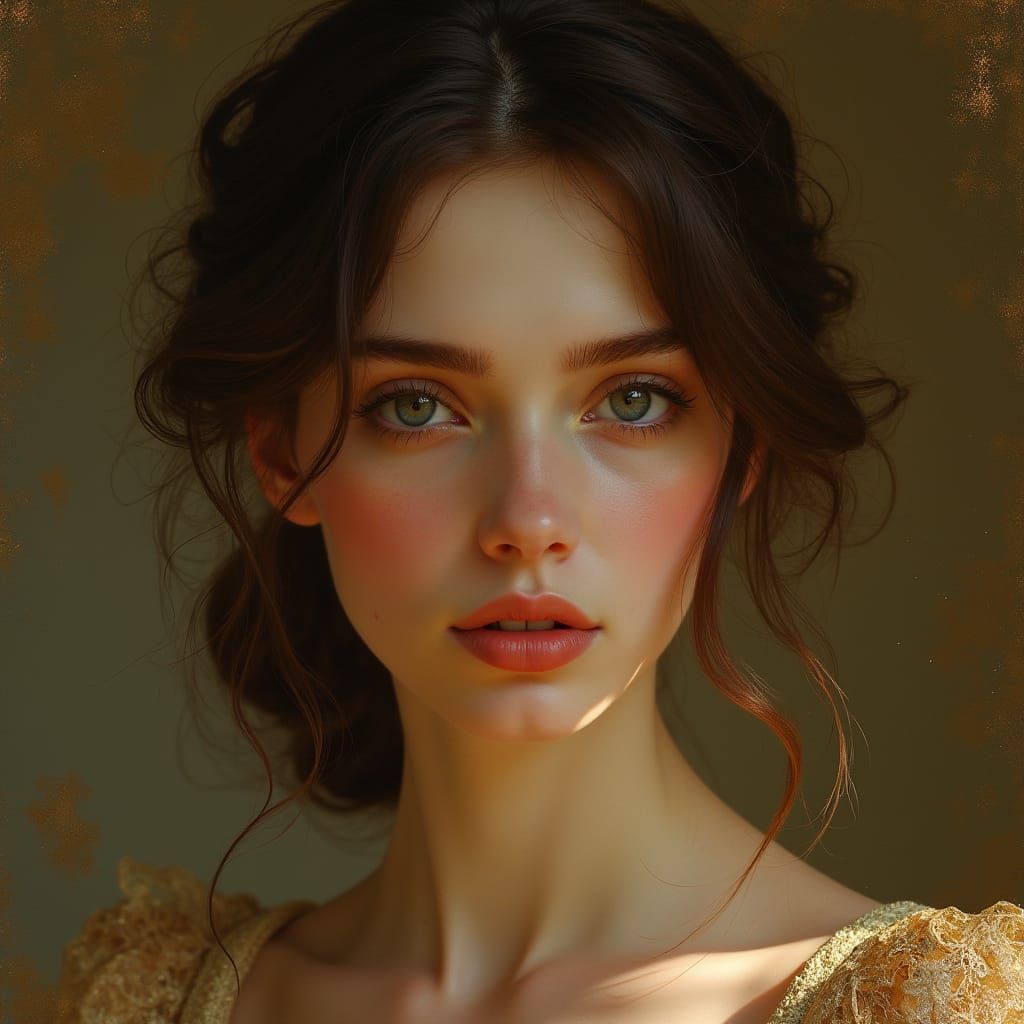 Neo-Classical Beauty in Oil Painting Style