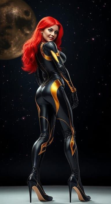 Surreal Robot Woman Poses in Studio Photoshoot