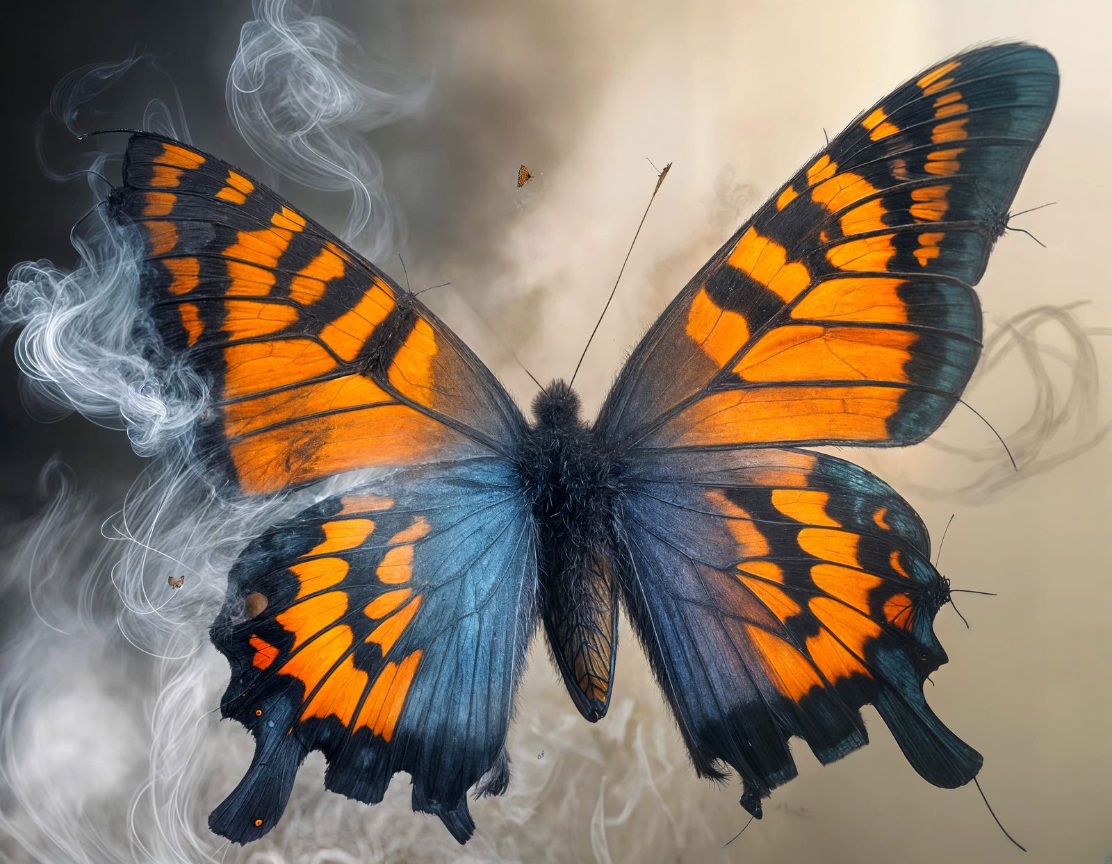 Smokey Butterfly with Bright Colors