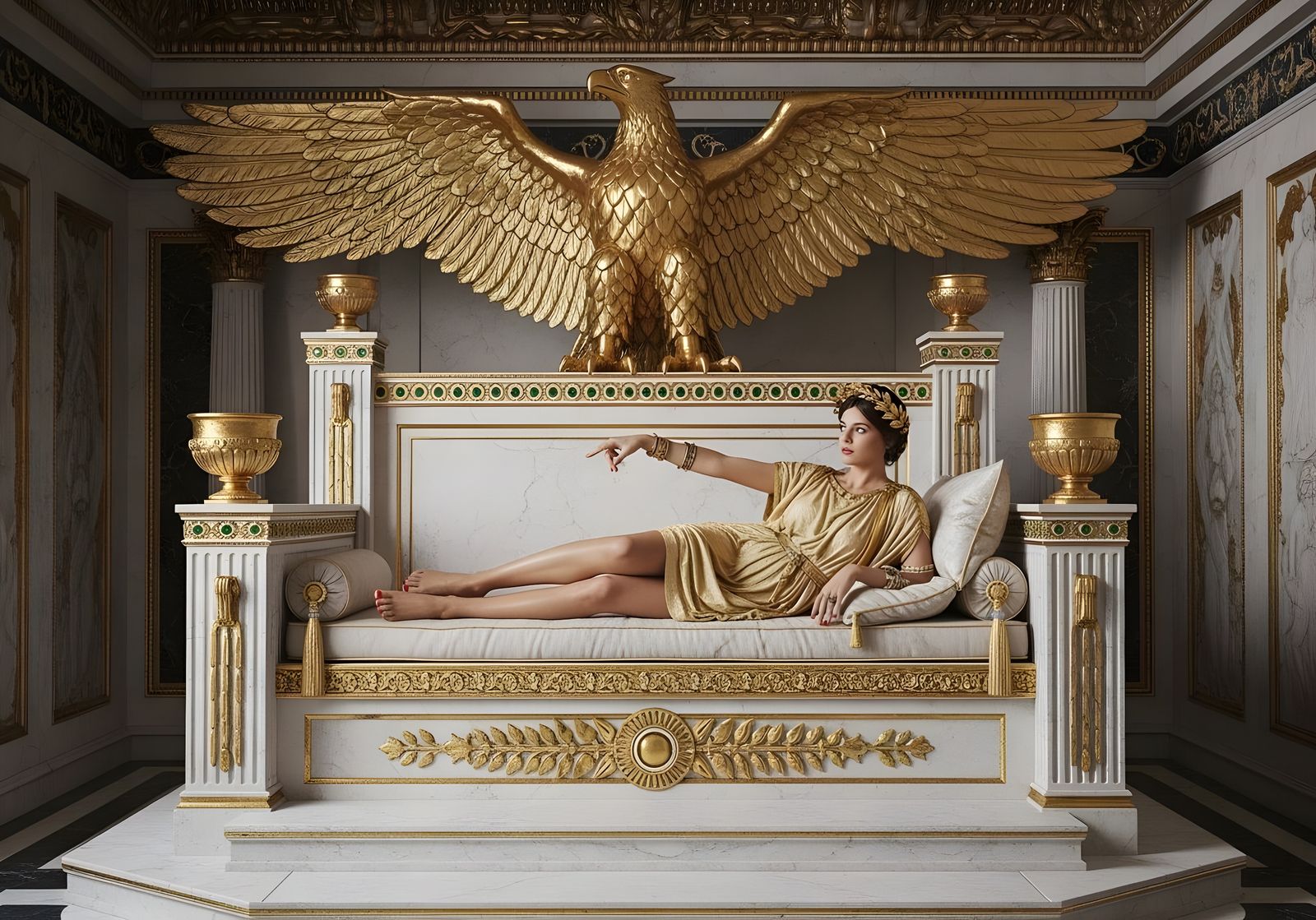 Opulent Throne Room With Empress Messalina