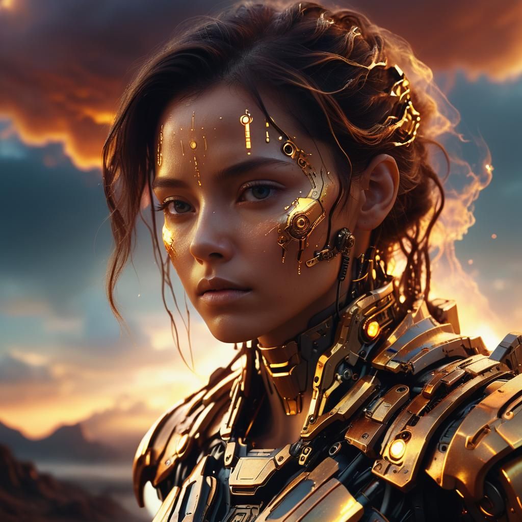 Elemental Being in Dramatic Digital Matte Painting