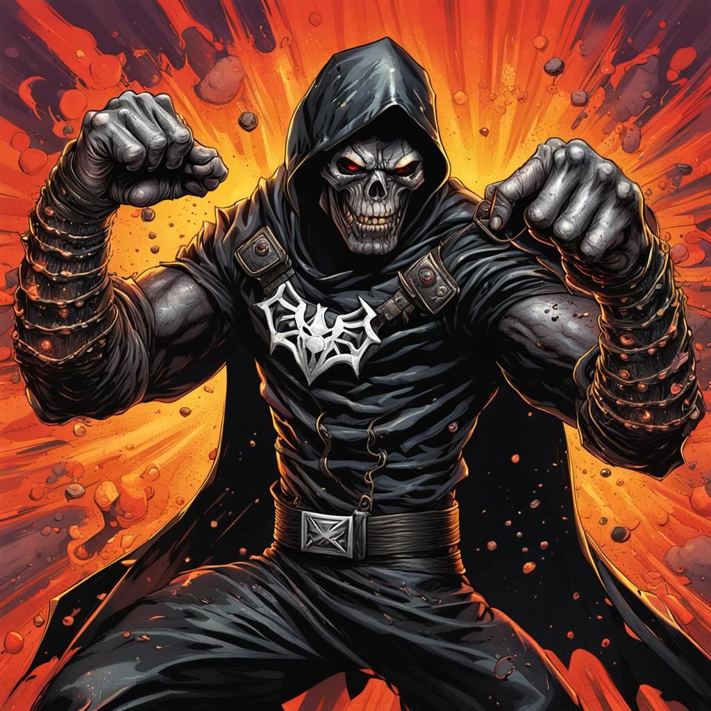Black/Death-Metal Superhero Displays Metal-Given Powers