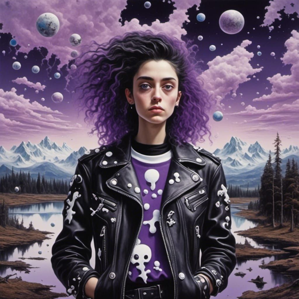 Cosmic Explorer in Alien Landscape