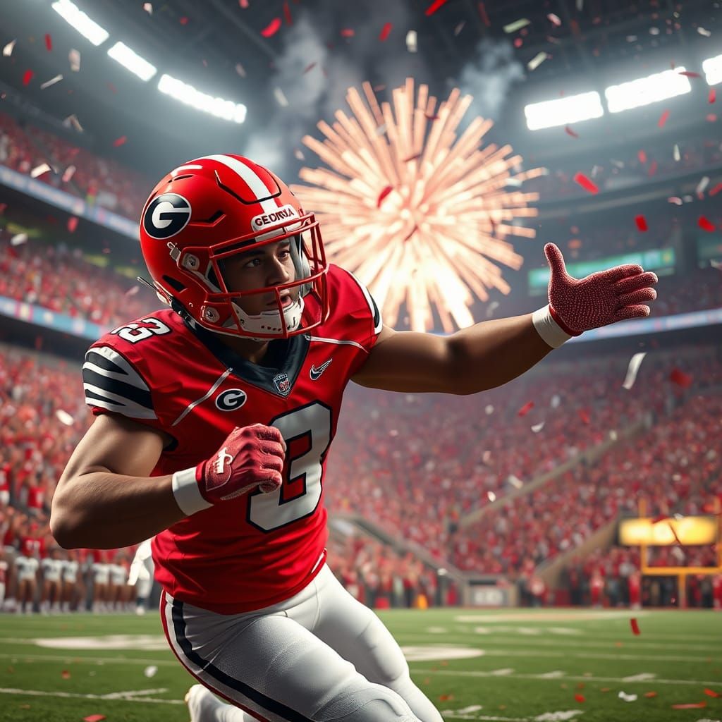 Georgia Bulldogs Touchdown in 8K Unreal Engine Style