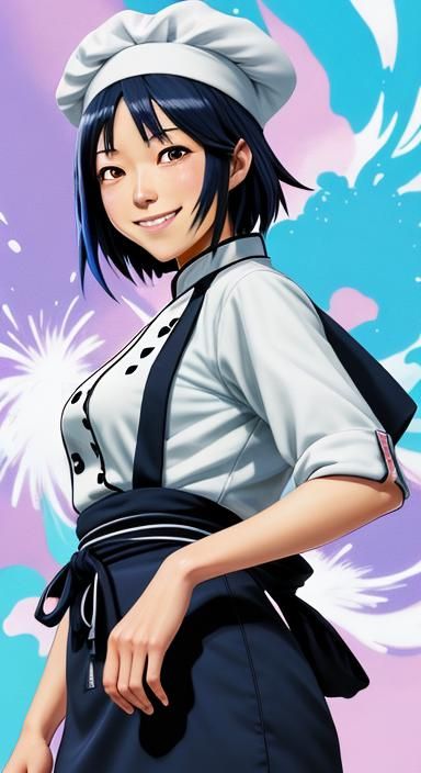 Anime Chef Girl in Ghibli Style
