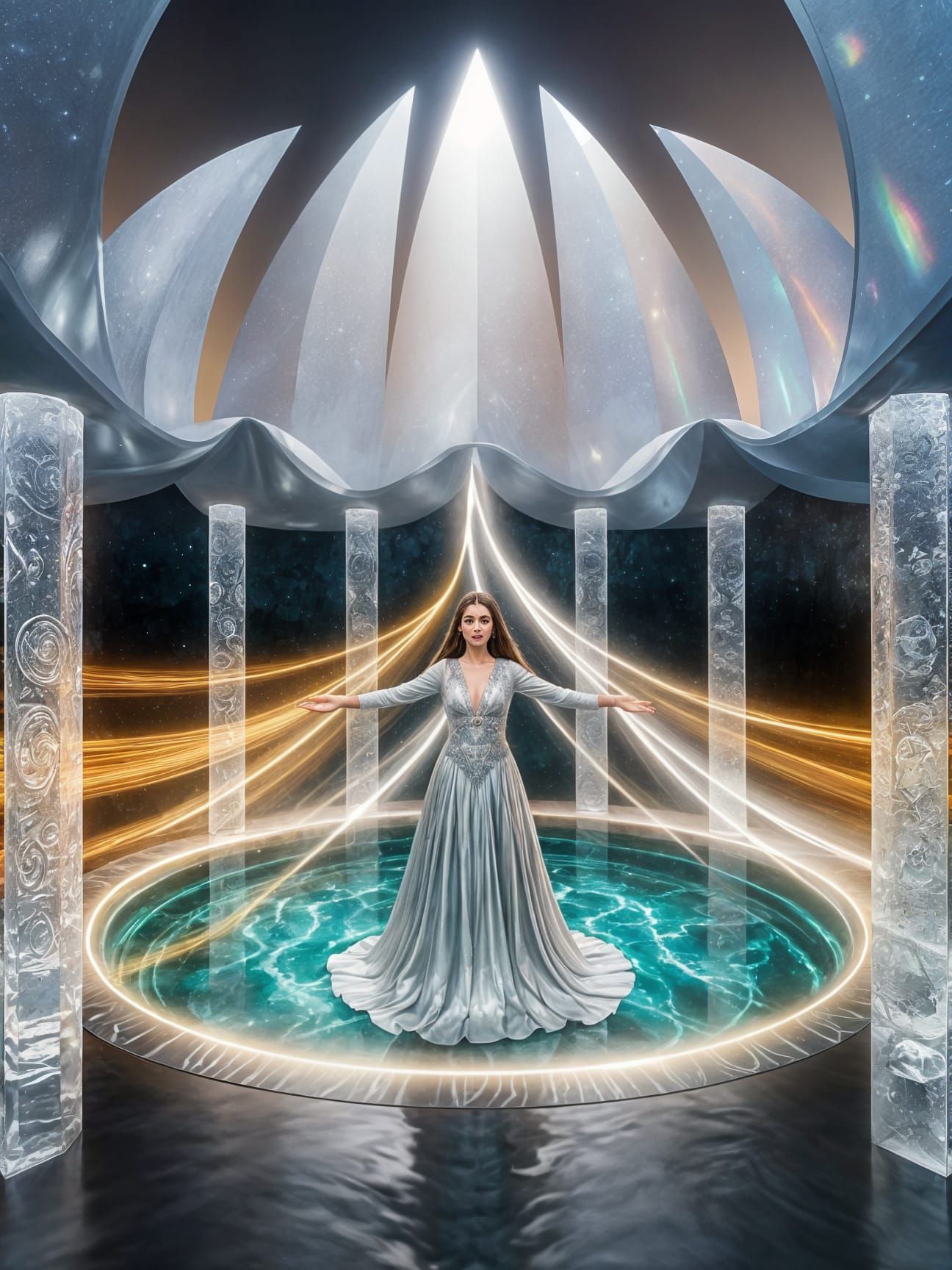 Lemurian Crystal Temple Sanctuary with Healing Energy