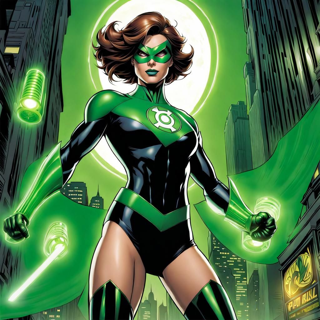 Green Lantern: A Muscular Heroine in Costume