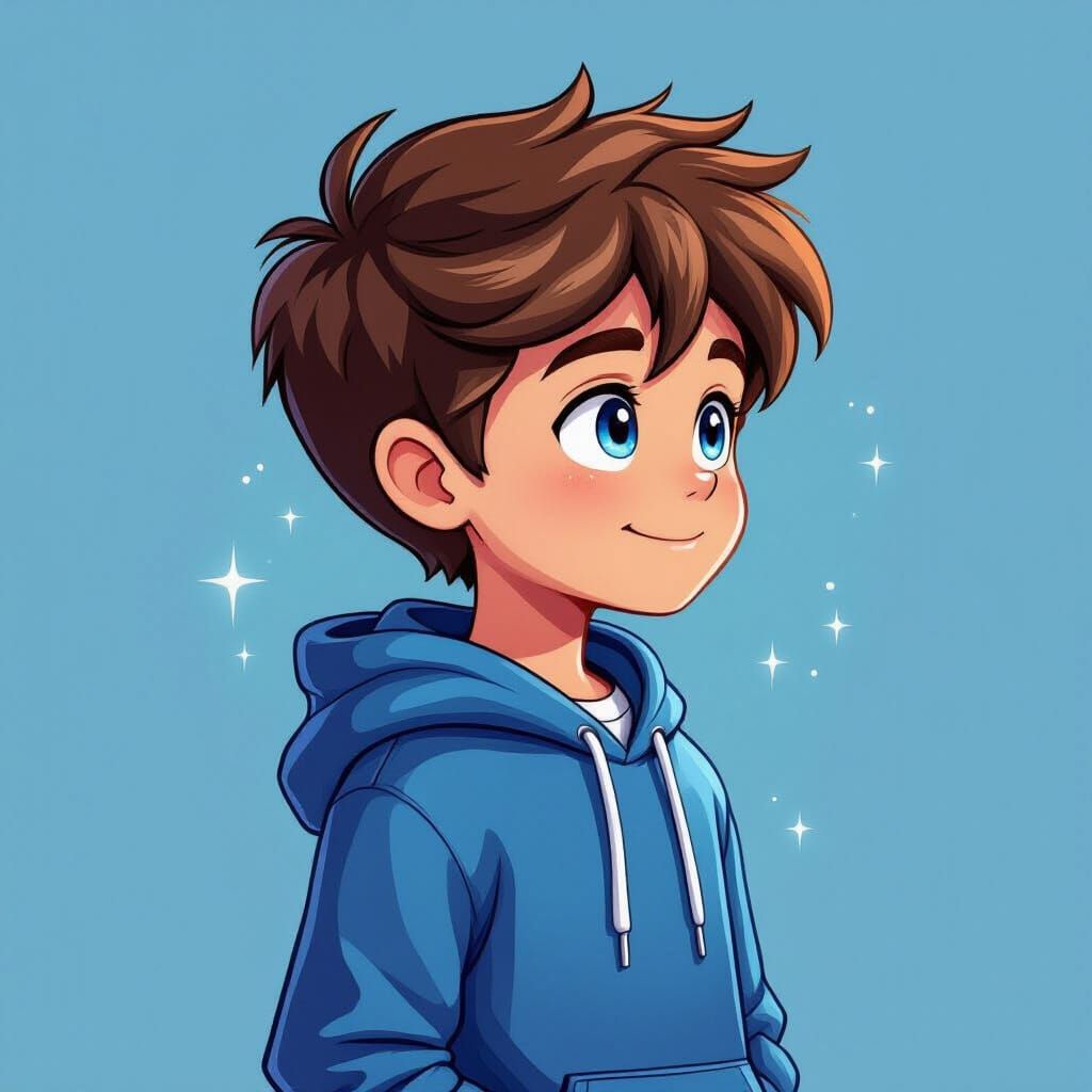 Cartoon Boy Profile Pic in Xbox Style