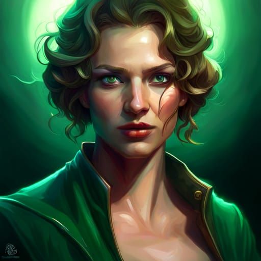 St. Patrick's Day Portrait in Art Nouveau Style