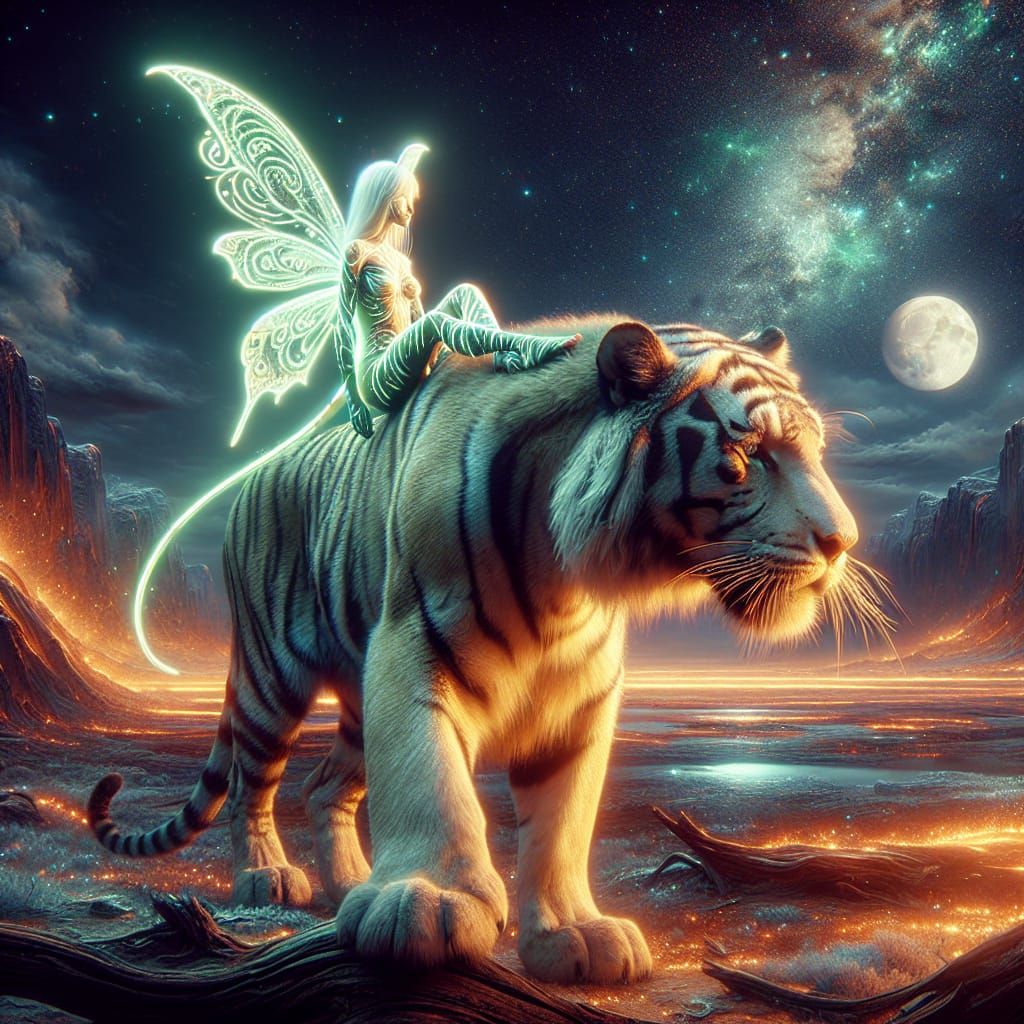 A tired Wilson carries Aurora, on their night travels throug...