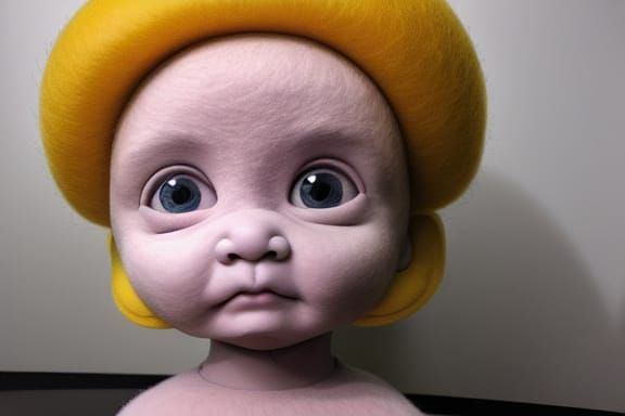 Sinister Felt Dolls with Furry Texture in 3D Shading