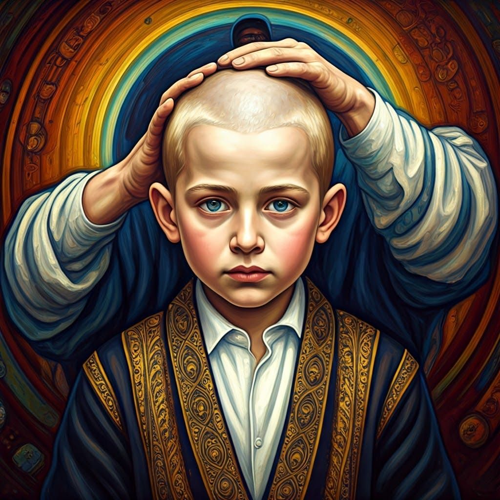 Youthful Ultra-Orthodox Jewish Boy Experiences Divine Epipha...