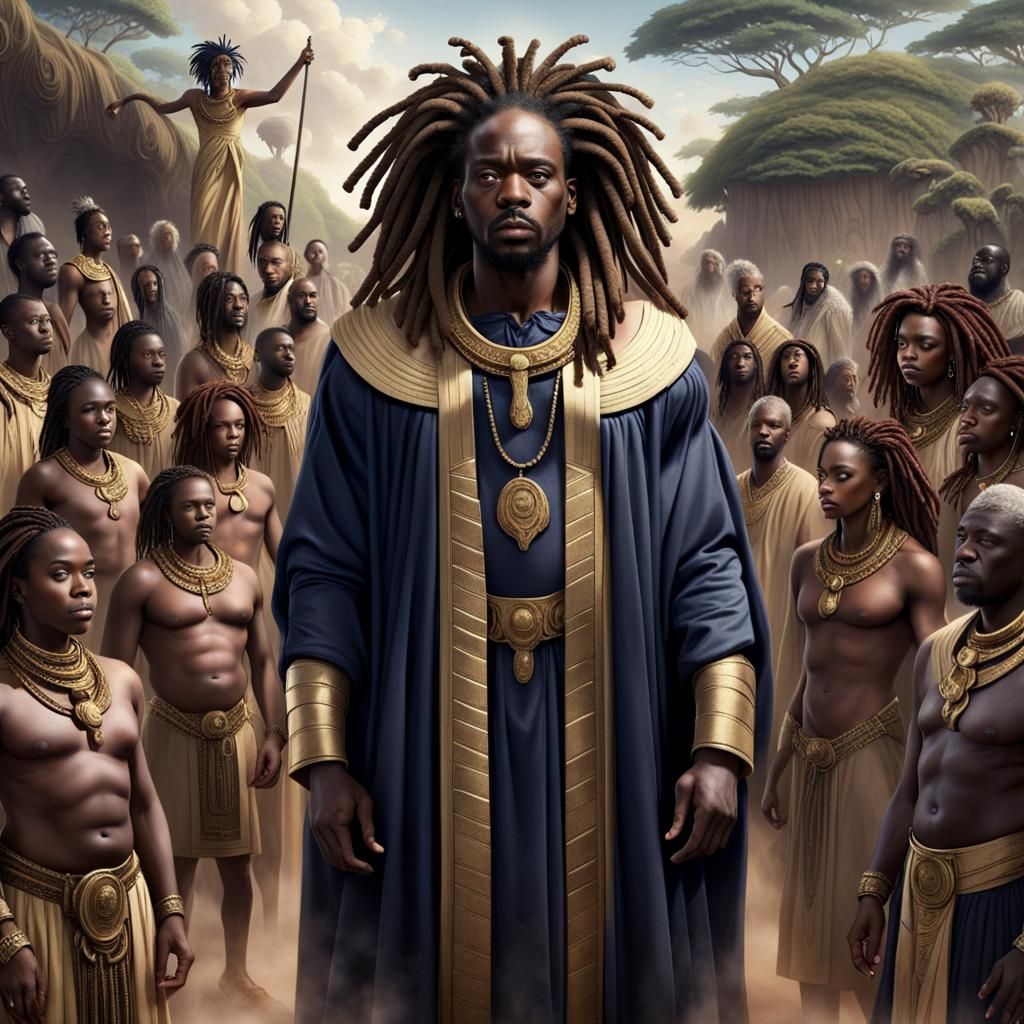 Ancestral Gods Impart Wisdom to Black Man