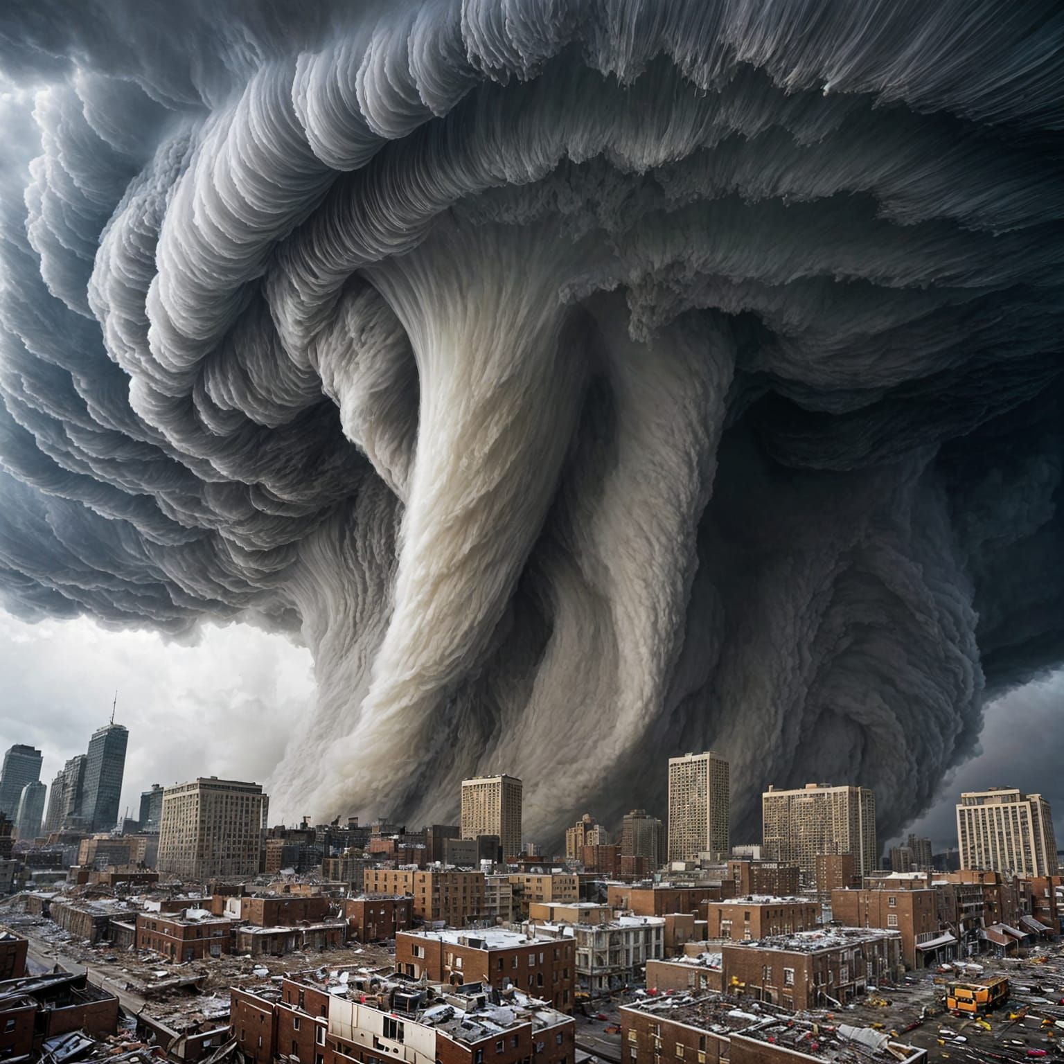 Colossal Tornado Wreaks Havoc on Bustling City