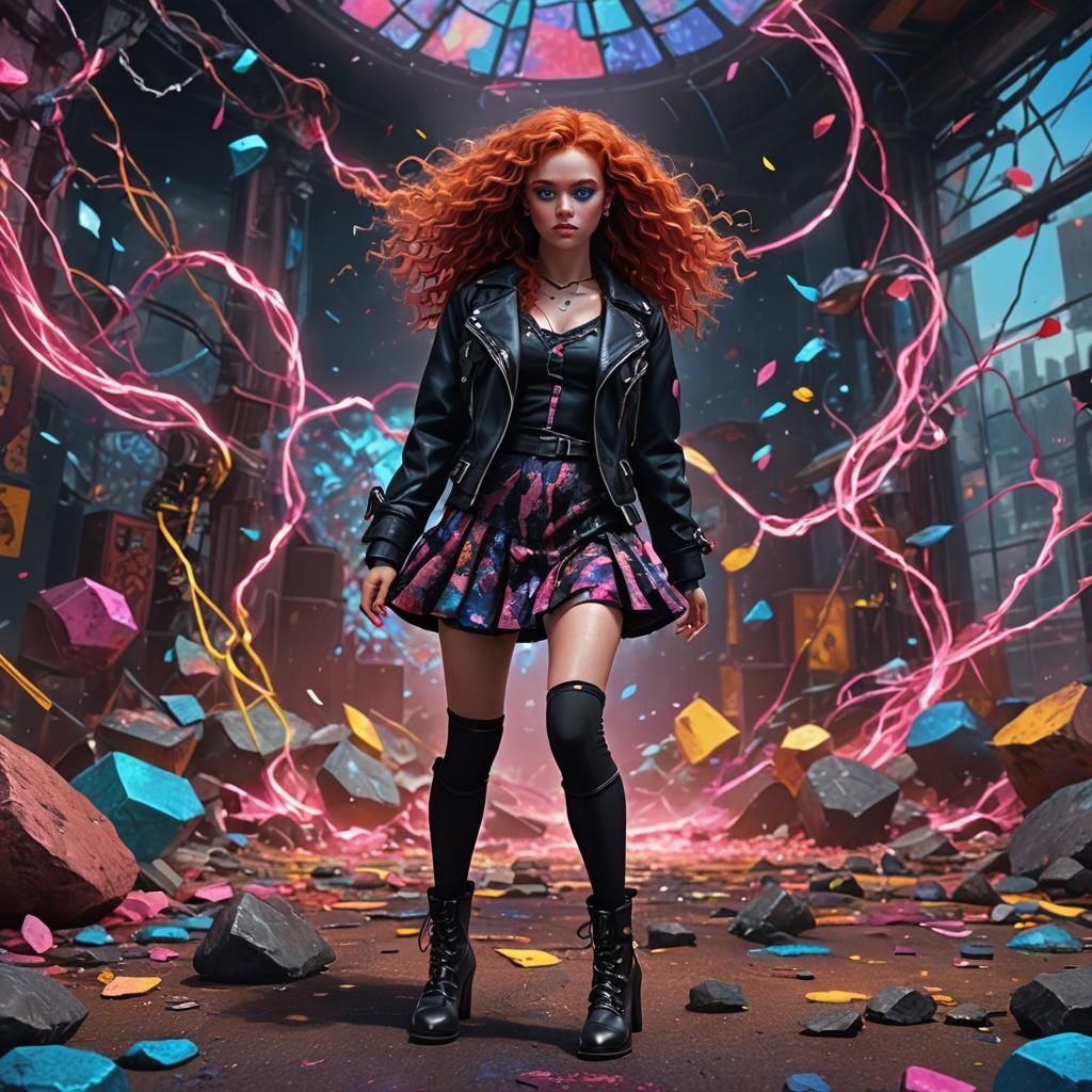 Rock Star with Kaleidoscope Background