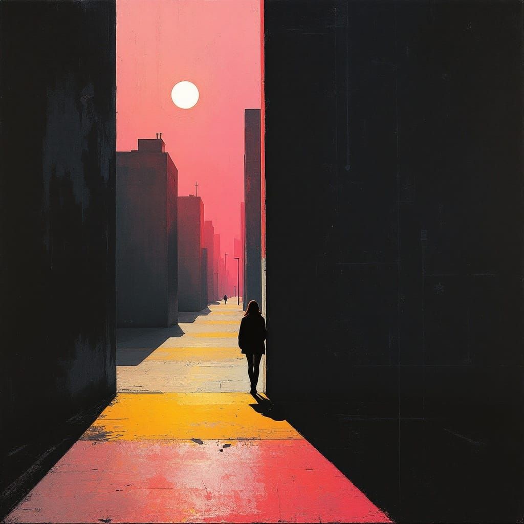 Emotional Brutalist Fusion: Haunting Color and Texture