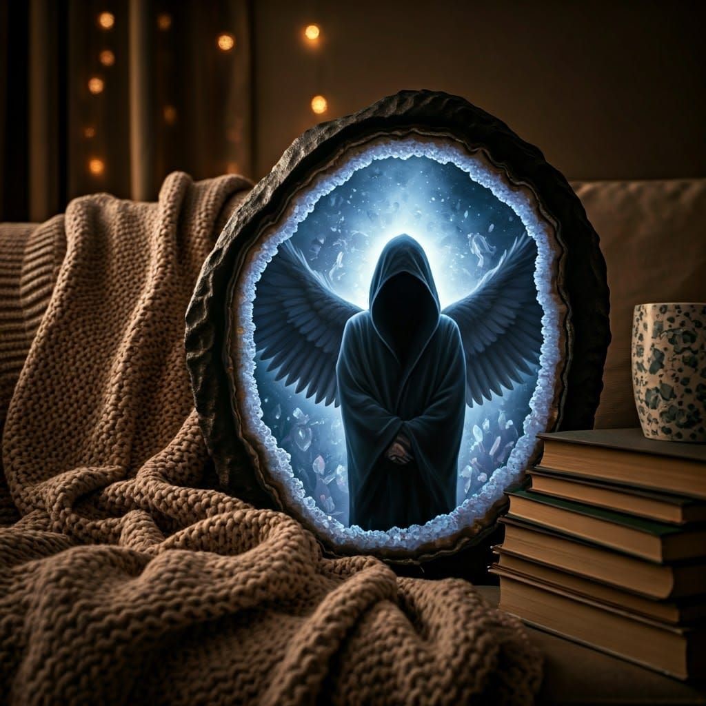 Serene Guardian of the Crystal Geode