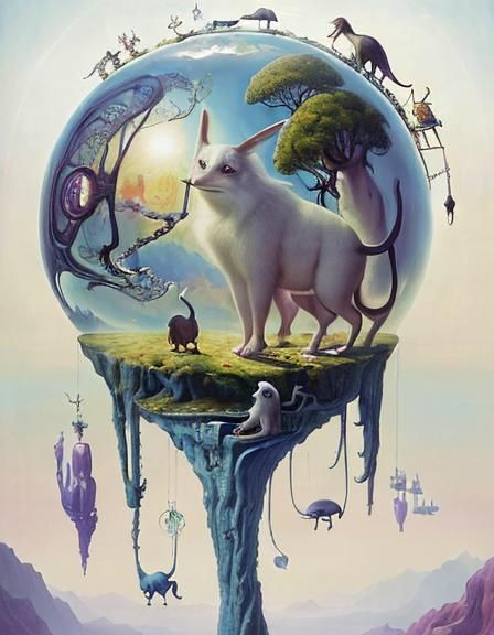 Surreal Utopia: A Dream in Oil Paint