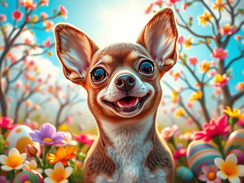 Majestic Easter Wonderland in Vibrant Klimt-Inspired Style