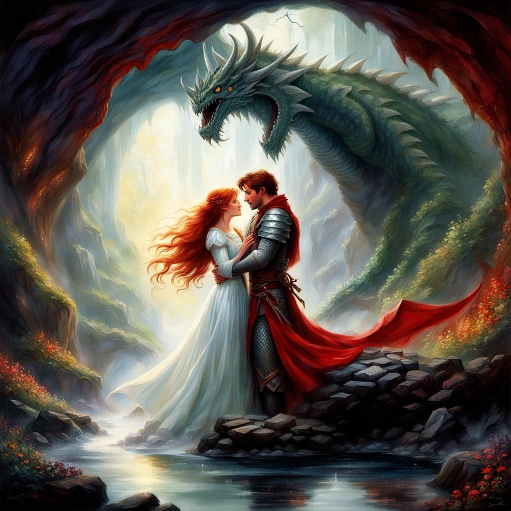 Brunhilde and Siegfried in Dragon's Cave, Ethereal