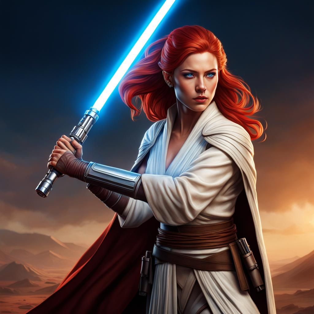 High Republic Jedi with Lightsaber in 4K