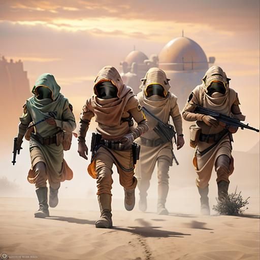 Jawas on Tatooine: A Star Wars Cinematic Scene