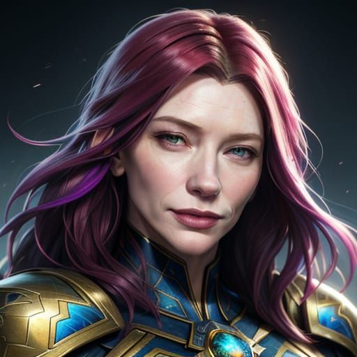 Cate Blanchett Portrait in Hyper-Realistic Digital Art