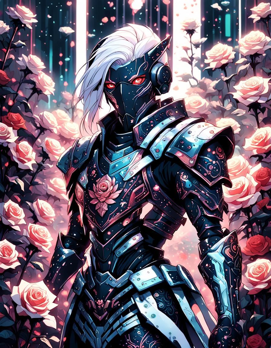 Elesh Norn in Cyberpunk Anime Rose Garden