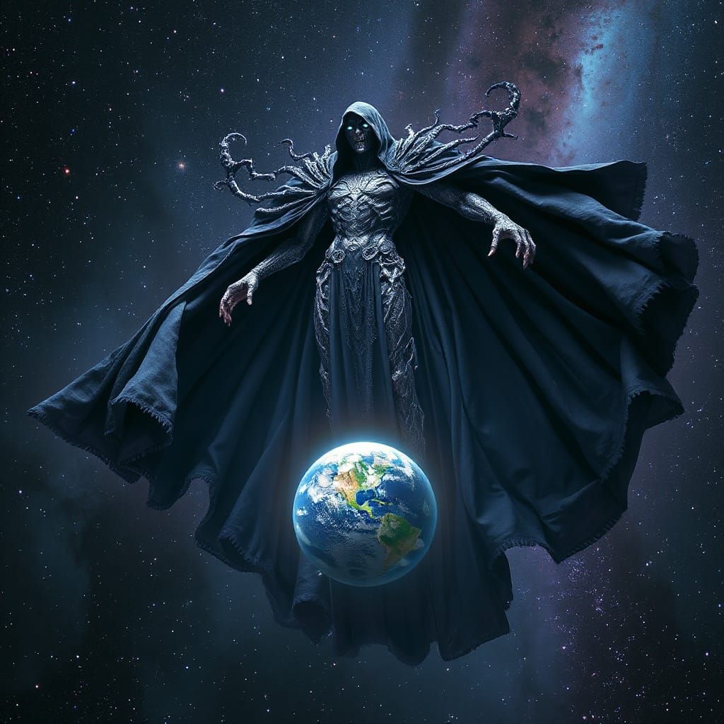 Colossal Divine Entity Floats in Space