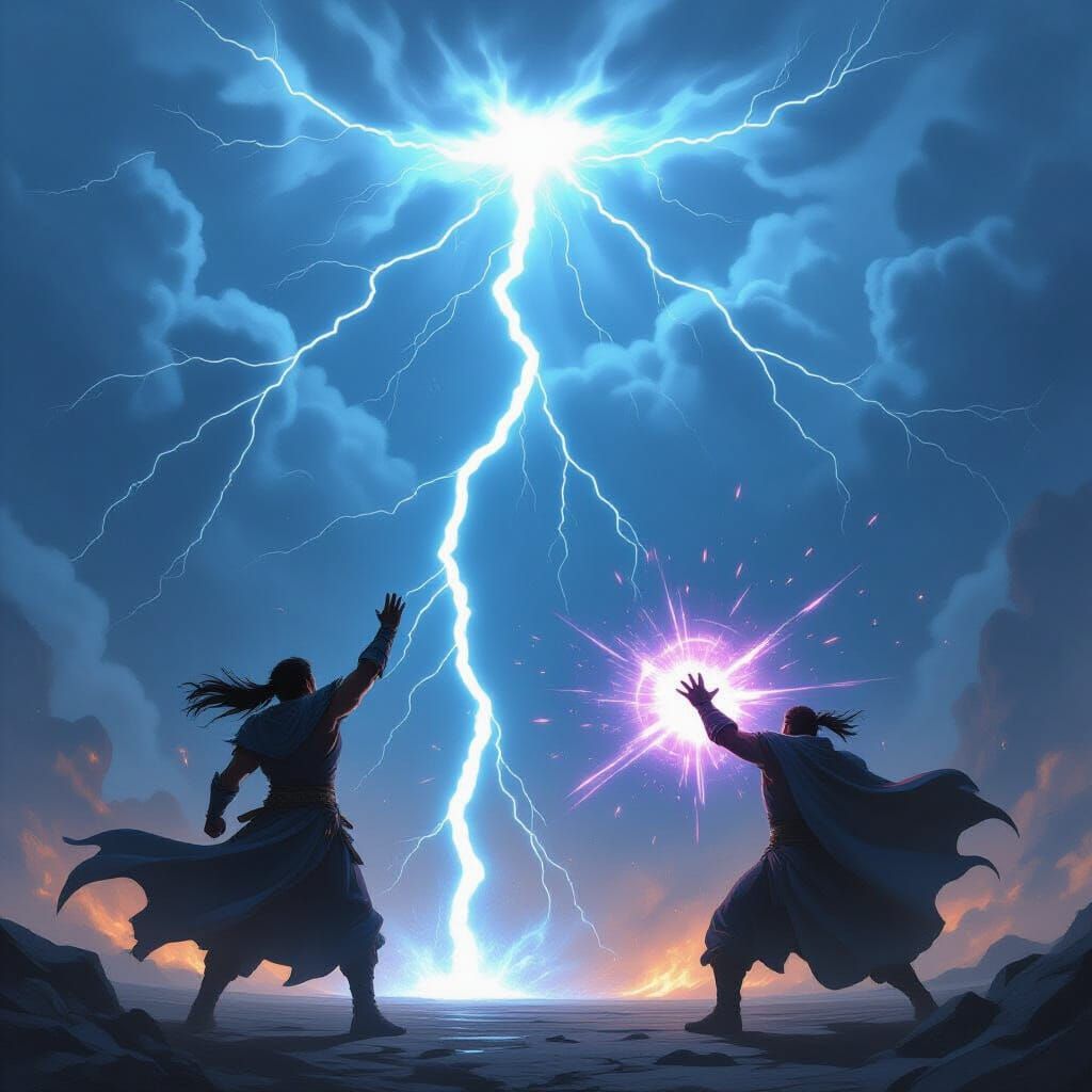 Epic Battle: Lightning Strike vs Dark Energy Shield