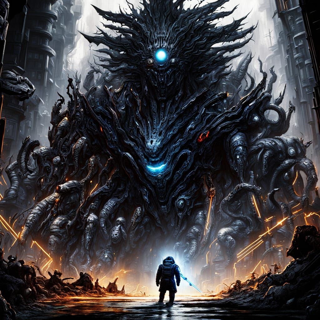 Cybernetic Frenzy: Tiny Mouse Faces Off Against Biomech Boss...