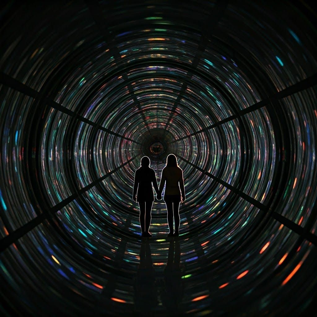 Mesmerizing Holographic Tunnel with Fused Couple