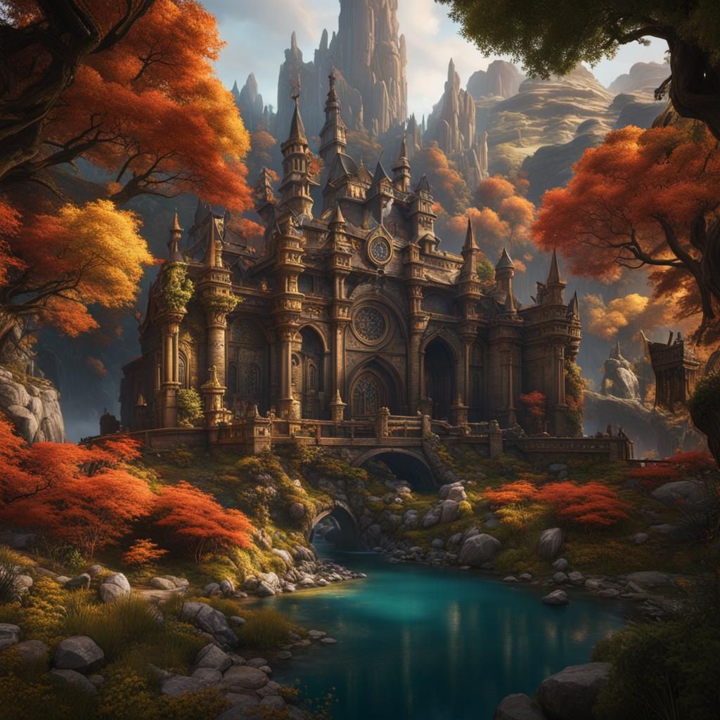 Fantastical Landscape in Deep Color, 8K Resolution