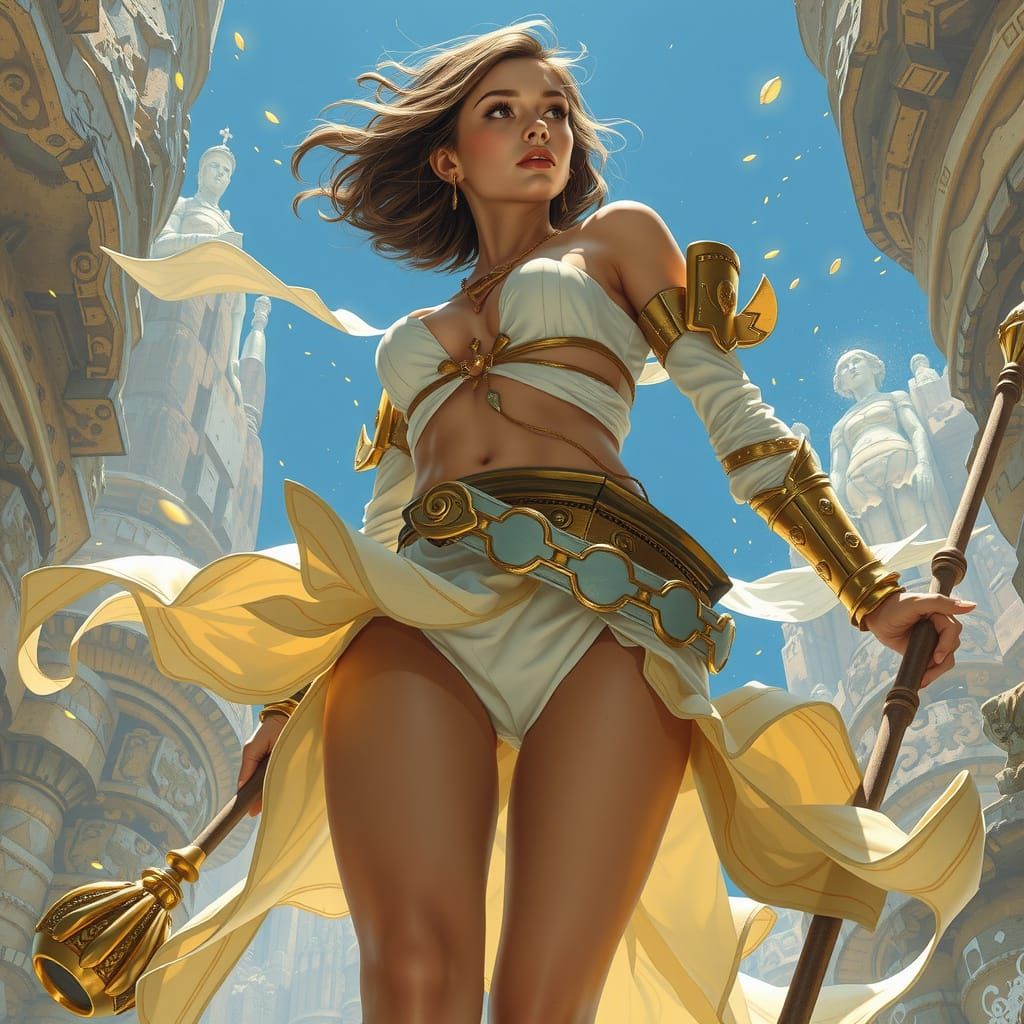 Ethereal Goddess of Light and Wonder in Todd Lockwood-Inspir...