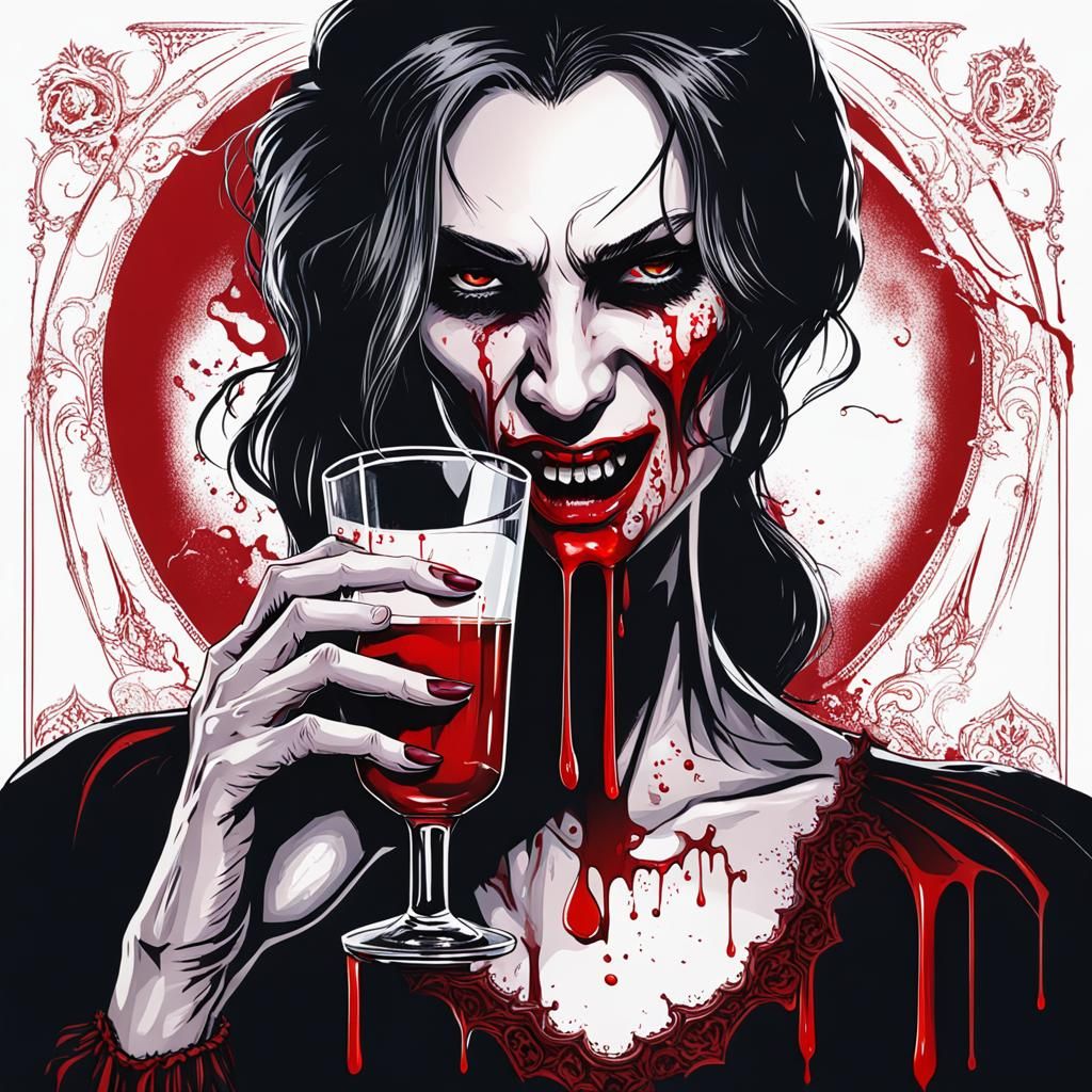Vampire's Thirst: A Gothic Blood Drink