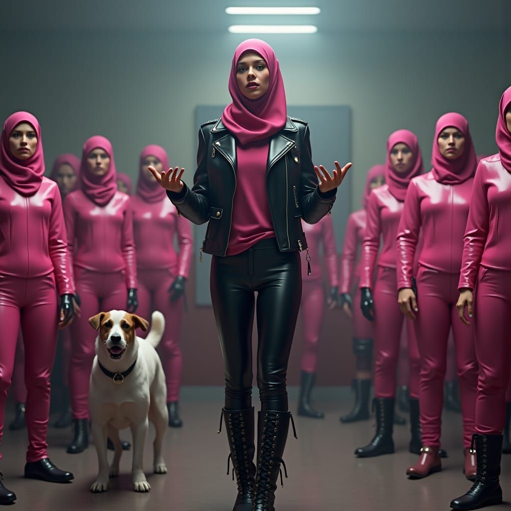 Taylor Swift as Muslim Teacher in Dystopian City