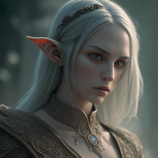 Hyperrealistic Human Elf Portrait in HDR