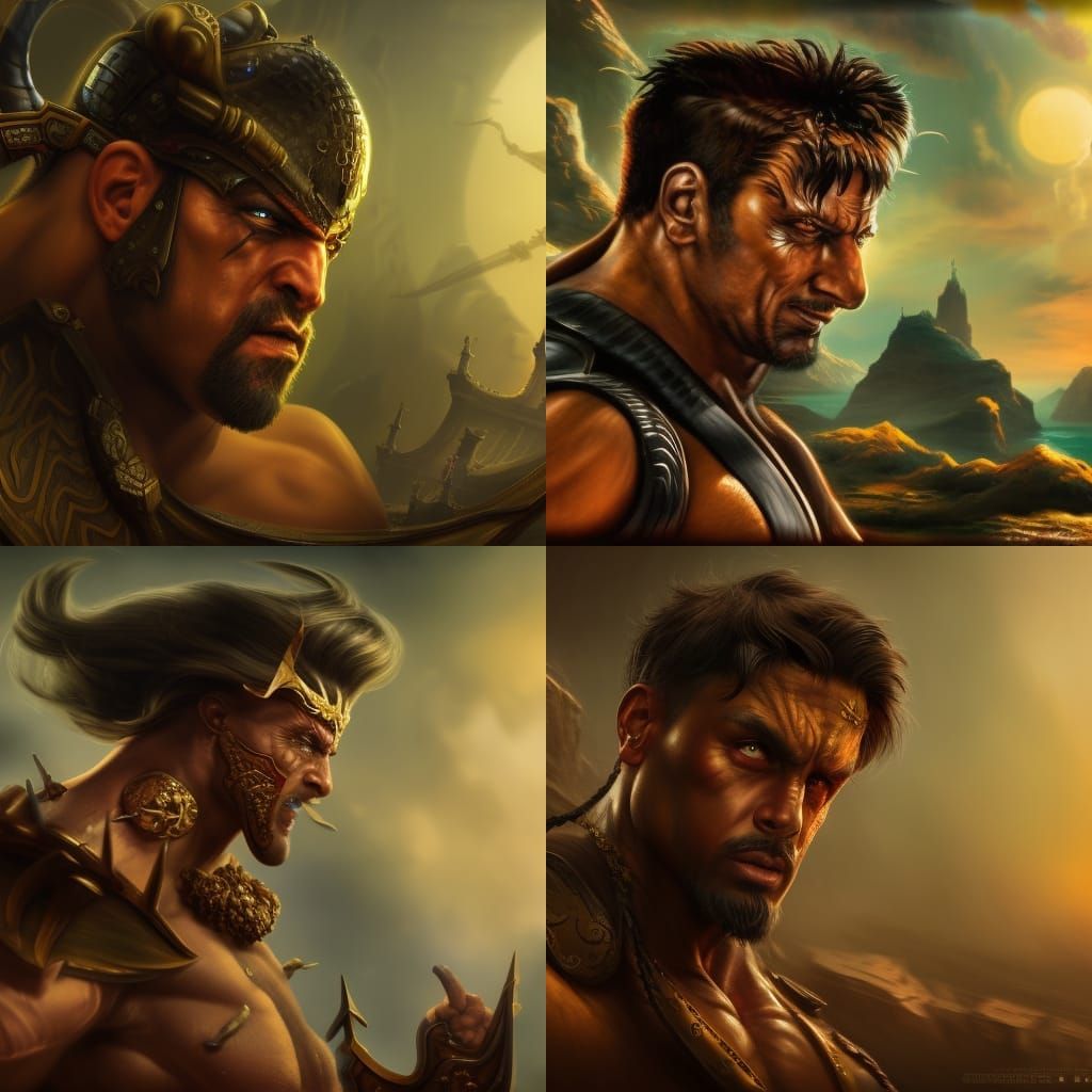 Sylvester Stallone as Smeagol: Detailed Fantasy Art