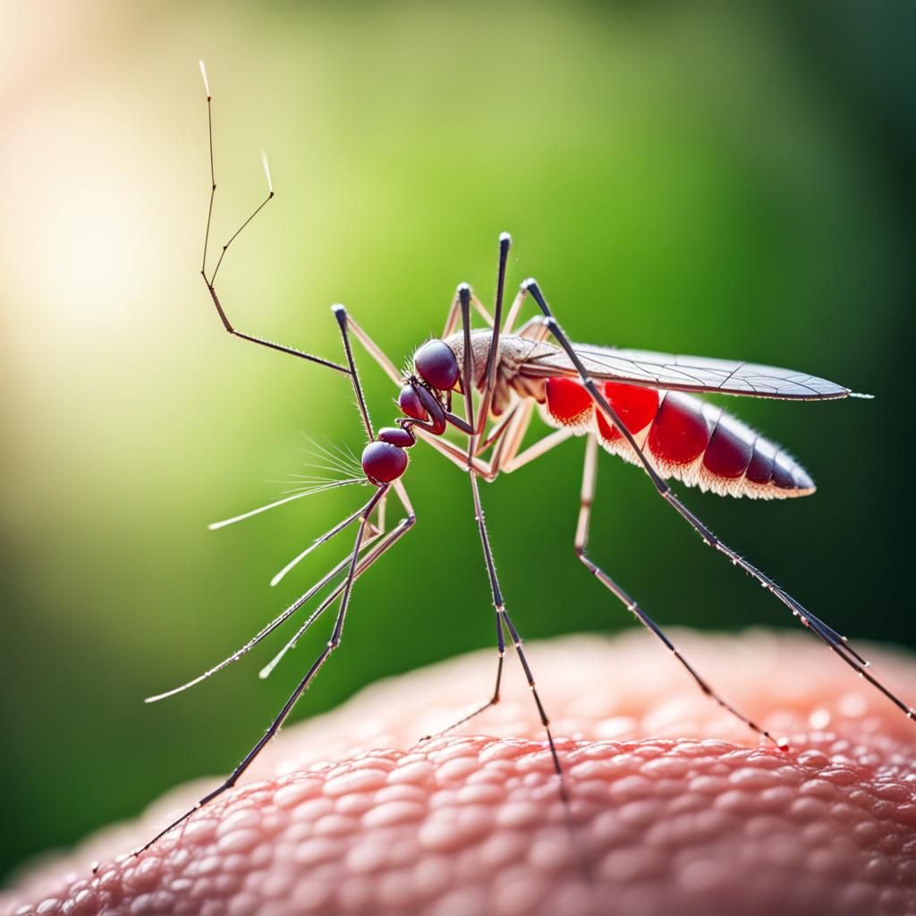 Mosquito Spreading Malaria: Professional Macro Photograph