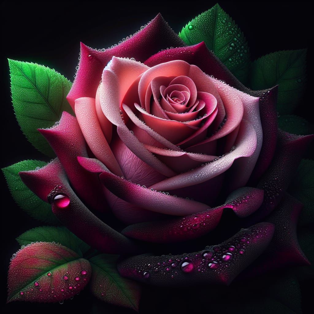 Breathtaking Blush Rose in Hyper-Realistic Detail