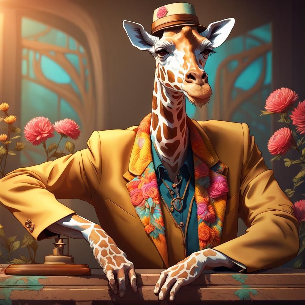 Animals in Hats - Cedrick  - Giraffe