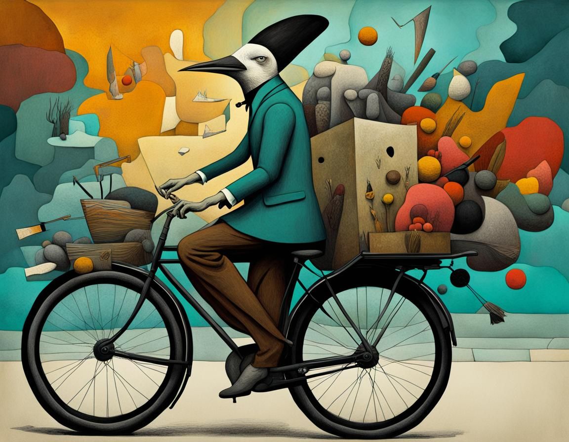 Post-Apocalyptic Moon Spirit in Bio-Surrealist Art Style