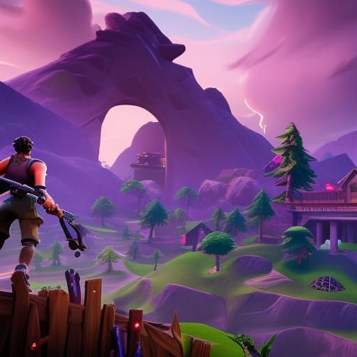 Detailed Fortnite Matte Painting in Unreal Engine 5