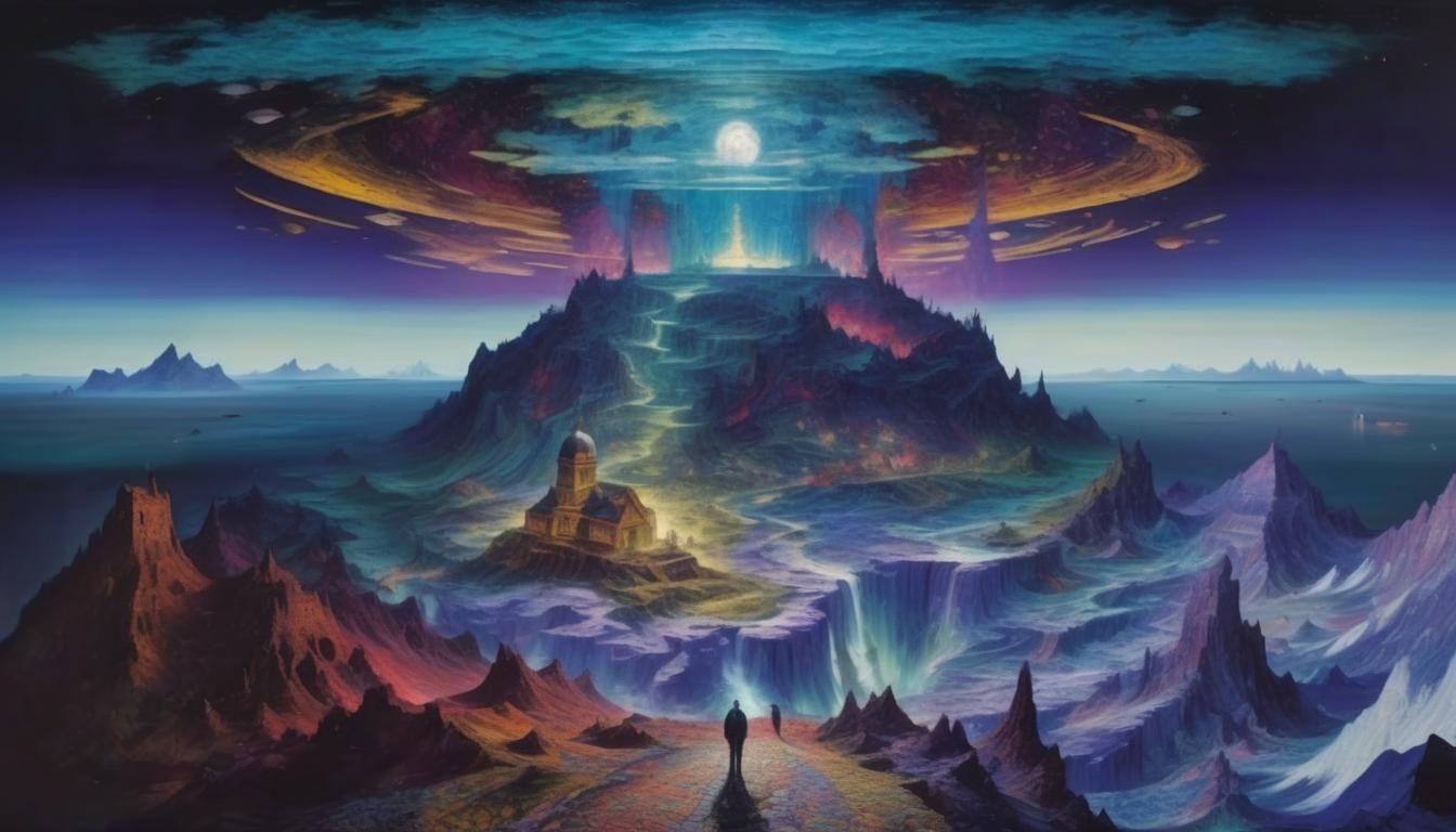 Surreal Maximalist Masterpiece with Dynamic Lighting