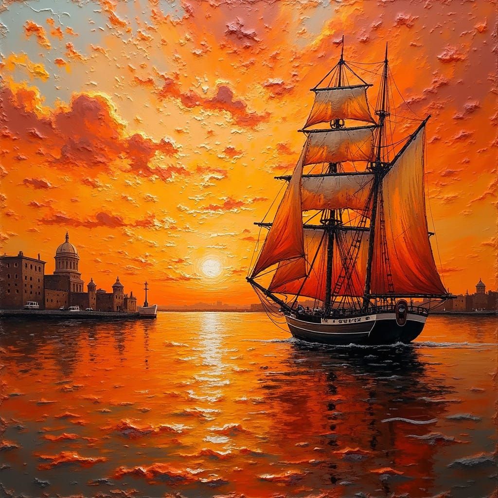 Drifting towards the orange horizon