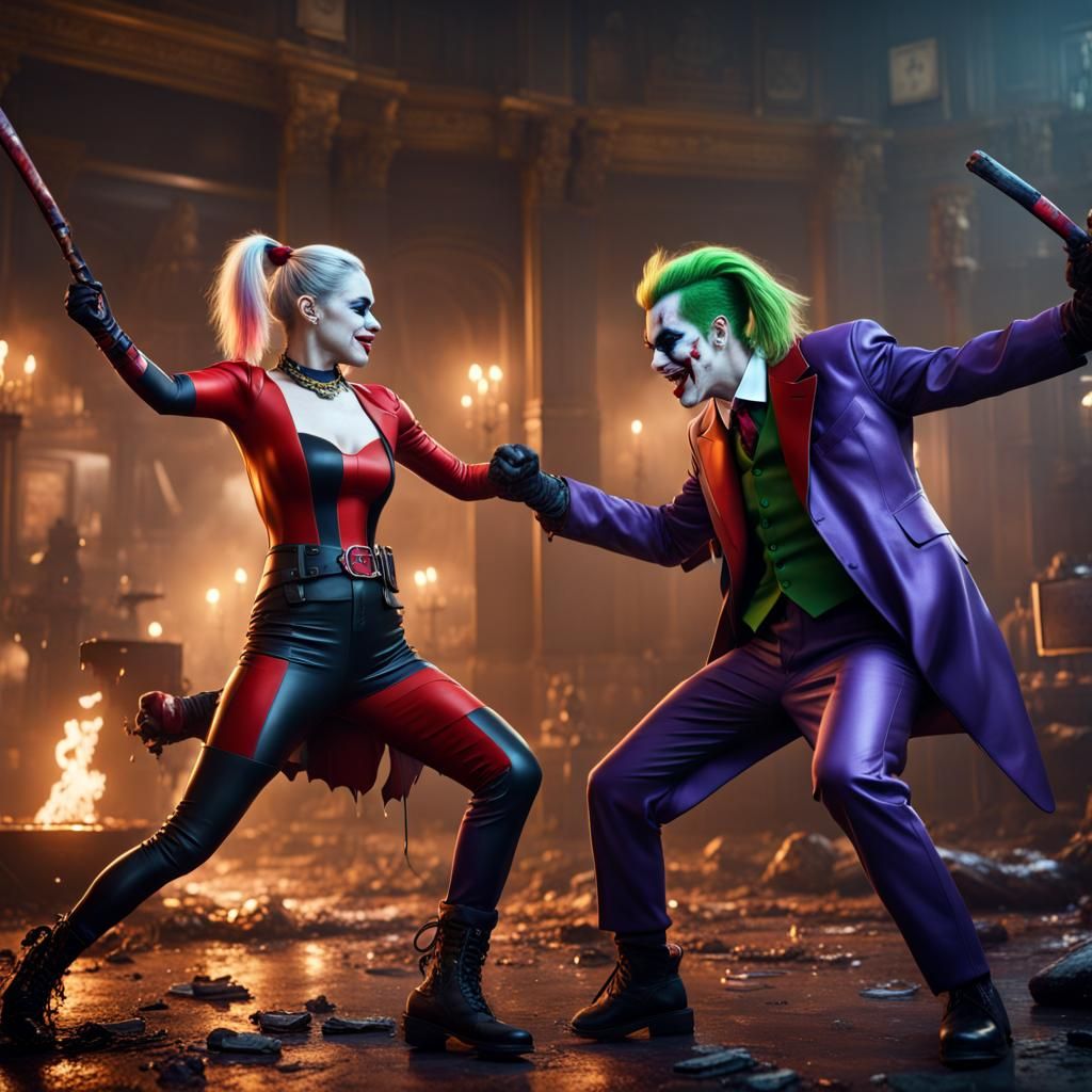 Joker and Harley Quinn: A Fantastical Fight