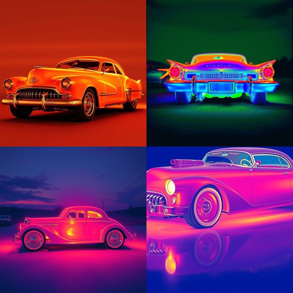 Retro-Futuristic Hot Rod in Thermal Visions