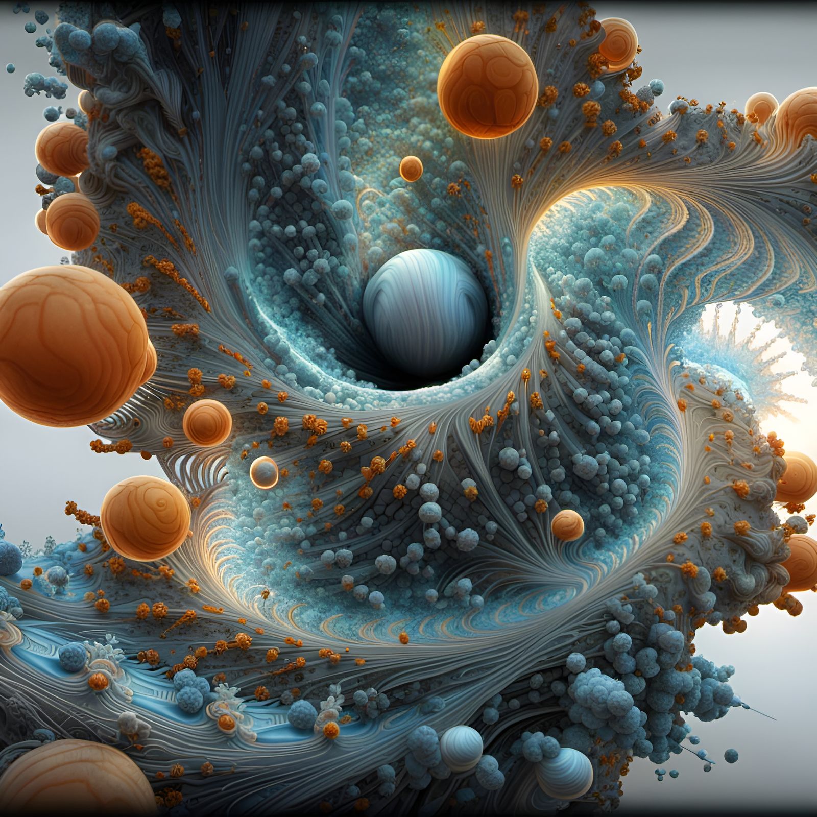 Glistening Mineral Samples Under Cosmic Light